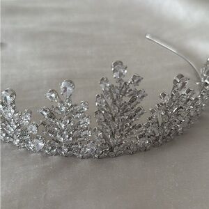 Marquis and Pear Rhinestone Tiara Crown - Elegant Bridal Accessory